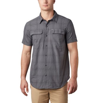 Columbia Muške Košulje - Silver Ridge Short Sleeve Seersucker Tamno Sive | INLP-85726